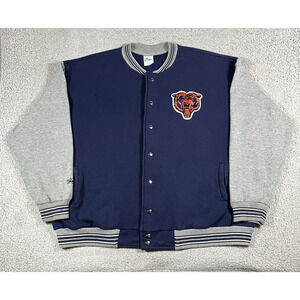 Chicago Bears Jacket Mens 3XL Majestic Varsity Made USA Vintage Football NFL 90s